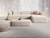 Samtstoff Ecksofa Monteluna L Form - Samtstoff - creme - Rechts Bild 2
