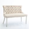 BBWL Polsterbank 2-Sitzer mit Handmade Knöpfen, Wing Back, Samtpolsterung, Velvet Double Dining Loveseat Bank für Küche & Esszimmer, Mid-Century Bild 4