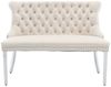 BBWL Polsterbank 2-Sitzer mit Handmade Knöpfen, Wing Back, Samtpolsterung, Velvet Double Dining Loveseat Bank für Küche & Esszimmer, Mid-Century Bild 2
