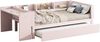 Bett 90×200 cm aus Kiefernholz mit Rollbett und Schreibtisch, rosa Bild 5