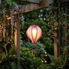 LED Solarleuchte, Heißluftballon, pink, Feuer Effekt, H 46,5 cm Bild 3