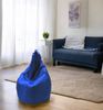 Dmora Pouf Angillina, Mehrzwecksessel, Sitzsack, Hockerhocker, Made in Italy, 80x80 h120 cm, Blau Bild 2
