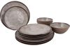 Melamin Geschirr Set 12-teilig beige Bild 4