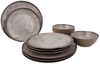 Melamin Geschirr Set 12-teilig beige Bild 5