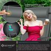 KESSER® Gartenstuhl Hochlehner mit Armlehnen | Aluminium Klappstuhl inkl. Kopfkissen Campingstuhl 7-Fach Verstellbar Rückenlehne | Atmungsaktiv & Wetterfest | Klappbar & Anti-Rutsch Anthrazit, 2 Stück Bild 3