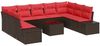 vidaXL Gartensofa-set mit Kissen 10 pcs Braun Poly-Rattan 3347234 Bild 2