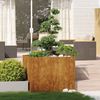 vidaXL Pflanzkübel Rostig 100x100x80 cm Wetterfester Stahl 860828 Bild 3