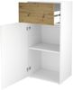 Kommode >BELM 2< in Brillantweiß-Artisan Eiche - 55x115x42cm (BxHxT) Bild 4