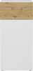 Kommode >BELM 2< in Brillantweiß-Artisan Eiche - 55x115x42cm (BxHxT) Bild 2
