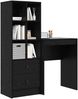 vidaXL Schreibtisch mit Schubladen 2 pcs Schwarz Eichen-Optik 3337298 Bild 3