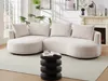 Vente-unique - LOUSADO Sofa Samt Beige - B 158 cm x H 87 cm x L 285 cm Bild 1