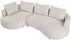 Vente-unique - LOUSADO Sofa Samt Beige - B 158 cm x H 87 cm x L 285 cm Bild 5
