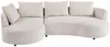 Vente-unique - LOUSADO Sofa Samt Beige - B 158 cm x H 87 cm x L 285 cm Bild 4