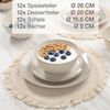 Moritz & Moritz Tafelservice SENSE beige Geschirrset (48-tlg), 12 Personen, Steingut, Kombigeschirr für 12 Personen Bild 3