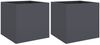 vidaXL Pflanzkübel 2 Stk. Anthrazit 42x40x39 cm Stahl 841552 Bild 2