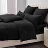 Bettwäsche Set Schwarz 135x200cm 4tlg Mikrofaser Reißverschluss Bild 5