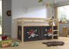 Vipack 'Pino' Halbhochbett 90x200 cm, natur, Kiefer massiv, mit Textilset 'Caribian Pirate' Bild 2