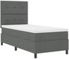 vidaXL Boxspringbett mit Kopfteil Dunkelgrau 80 x 200 cm Stoff 3339344 Bild 5