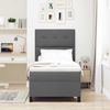 vidaXL Boxspringbett mit Kopfteil Dunkelgrau 80 x 200 cm Stoff 3339344 Bild 3