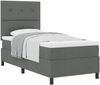 vidaXL Boxspringbett mit Kopfteil Dunkelgrau 80 x 200 cm Stoff 3339344 Bild 2