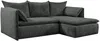 Vente-unique - TEODORA Sofa SamtStoff Grau - B 166 cm x H 91 cm x L 230 cm Bild 4