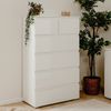 Calicosy 'PRETORIA' Hohe Kommode mit 6 Schubladen L80 x H131cm - Weiß Bild 2