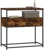 Konsolentisch, Beistelltisch, Konsole Räuchereiche 75x40x75 cm Holzwerkstoff Bild 3