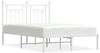 vidaXL Bettgestell mit Kopfteil Metall Weiß 135x190 cm 353585 Bild 2