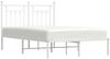 vidaXL Bettgestell mit Kopfteil Metall Weiß 135x190 cm 353585 Bild 5