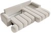 Selsey 'Dandelino' Ecksofa mit Schlaffunktion, Stauraum und Bouclé-Bezug, creme, rechts, 80 x 275 x 168 cm Bild 4