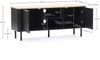 TV Schrank Schwarz 120cm, Lowboard, Fernsehtisch mit 2 Türen fürs Wohnzimmer Modernen Design Bild 4