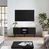 TV Schrank Schwarz 120cm, Lowboard, Fernsehtisch mit 2 Türen fürs Wohnzimmer Modernen Design Bild 3