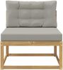 vidaXL Outdoor Mittelsofa Polyester Weiß 901537 Bild 3