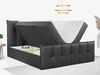 Boxspringbett, mit Fußteil, 2 Bettkästen - PREMIUM-11 - 120x200cm - Dunkelgrau Kunstleder - H3 Bild 2