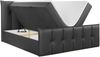 Boxspringbett, mit Fußteil, 2 Bettkästen - PREMIUM-11 - 120x200cm - Dunkelgrau Kunstleder - H3 Bild 4
