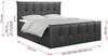 Boxspringbett, mit Fußteil, 2 Bettkästen - PREMIUM-11 - 120x200cm - Dunkelgrau Kunstleder - H3 Bild 5