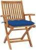 vidaXL Klappbare Gartenstühle mit Kissen 6 Stk. Massivholz Teak 3072775 Bild 2
