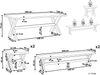Gartentisch Set OLBIA Beton 200x100x75 cm Weiß Bild 2