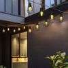 LED Solar-Lichterkette, 20x Retro Gitter-Laterne, 200 cm Bild 5