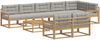 vidaXL Outdoor-Sofagarnitur 9 pcs Weiß und Hellgrau 79 x 79 x 37 cm 3386645 Bild 2