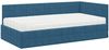 vidaXL Eckbettgestell mit Matratze mit Kopfteil 2 pcs Blau Samt 3393937 Bild 4