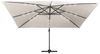 Sonnenschirm, Ampelschirm, Gartenschirm mit LED-Beleuchtung Alu-Mast 400x300 cm Sandweiß Bild 4