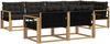 vidaXL Outdoor-Sofagarnitur mit Kissen 7 pcs Weiß und Schwarz 3388786 Bild 2