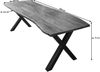 Esstisch Baumkante massiv Akazie natur 220 x 100 X-Gestell silber XAVER 70295680 Bild 2