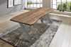 Esstisch Baumkante massiv Akazie natur 220 x 100 X-Gestell silber XAVER 70295680 Bild 3