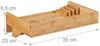Relaxdays Bettablage, Mini-Nachttisch zum Anklemmen, aus Bambus, Getränkehalter D, platzsparender Organizer, Natur, Durchmesser 9 cm, Hellbraun, Bamboo Bild 4