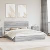 vidaXL Aufbewahrungsbett Graues Sonoma 200 x 200 cm Holzwerkstoff 3411548 Bild 1
