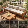 STEELSØN 'Mizaru' Premium Gartenlounge, Gartenmöbel Set mit Tisch, taupe, Akazienholz, wetterfest und UV-beständig, Outdoor Sofa 3 Sitzer Bild 4