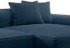 Vente-unique - ERYNEL Sofa SamtStoff Blau - B 156 cm x H 70 cm x L 305 cm Bild 5