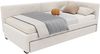 Daybett 90x200cm, Tagesbett mit Rollbett, Schlafsofa, Einzelbett Ohne Matratze, Minimalistisches Styling, Beige Bild 4
